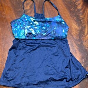 Nike Blue and Green Bikini Top